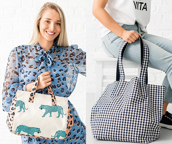 Sac à main léopard et cabas XL en vichy - burda style
Sac à main léopard et cabas XL en vichy - burda style