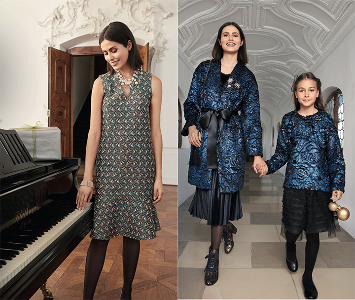 
Robe en jacquard, veste et pull en fausse fourrure brillante - Burda Style d&eacute;cembre 2018
