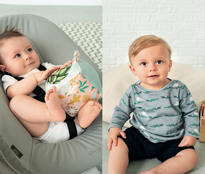 
Cube d'&eacute;veil et brassi&egrave;re crocodile  
 - Burda Style HS Baby 2019
