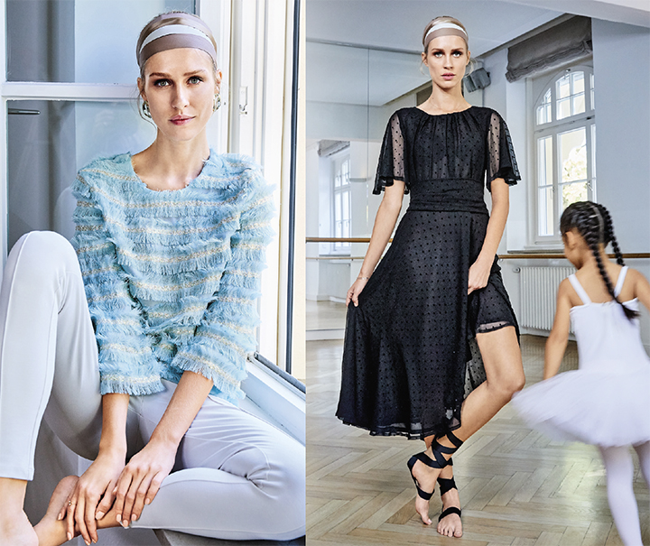 
Top frang&eacute; et robe &agrave; plumetis  - burda style
