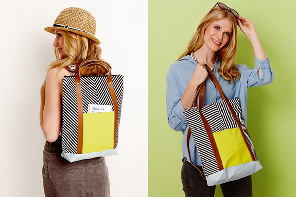 Pour l’amour des rayures : un tote bag ou un sac à dos tendance - burda créative Pour l’amour des rayures : un tote bag ou un sac à dos tendance - burda créative