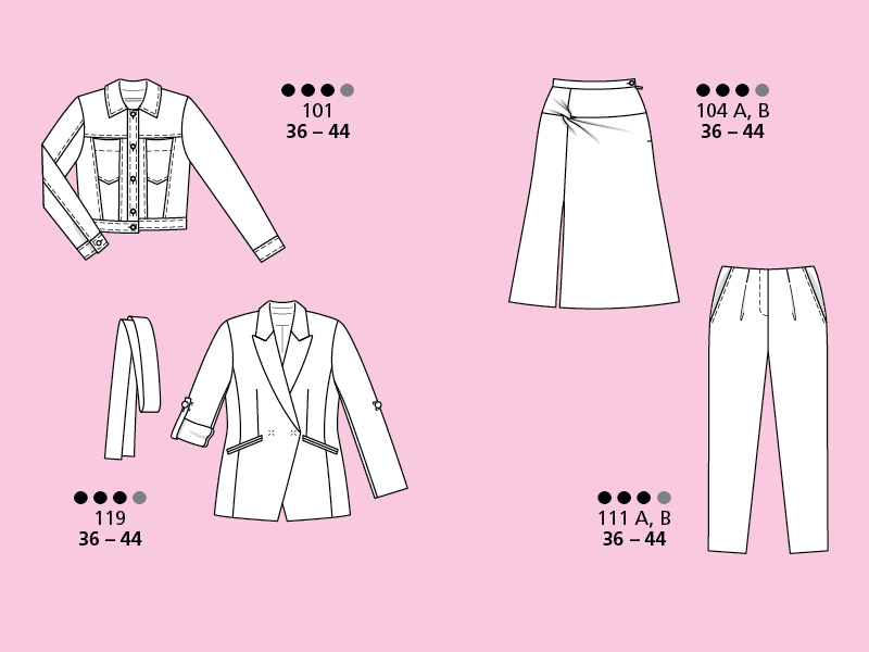 Vestes, jupe et pantalons sur-mesure Vestes, jupe et pantalons sur-mesure