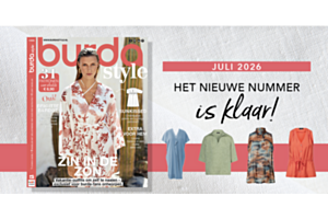 Het nieuwe julinummer van burda style 2026: zonnige momenten