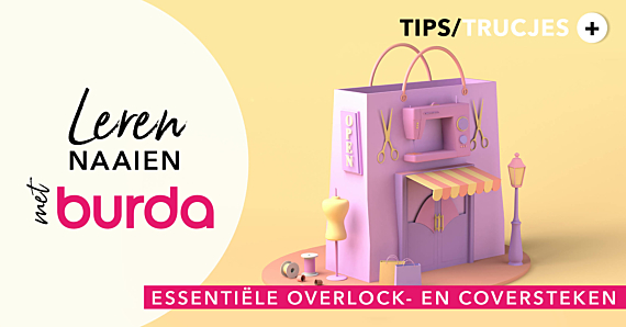 Leren naaien met burda: naden met overlock- en coversteken afwerken