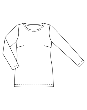 Shirt #405| tricotstof | burda curvy herfst/winter 22
