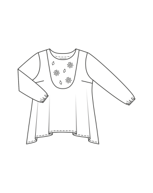 Shirt #410| tricotstof | burda curvy 04/23
