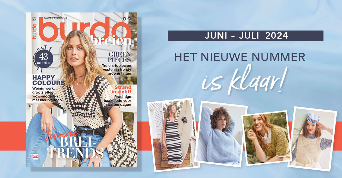 Nieuw nummer: burda breien 3/2024 – de mooiste trends