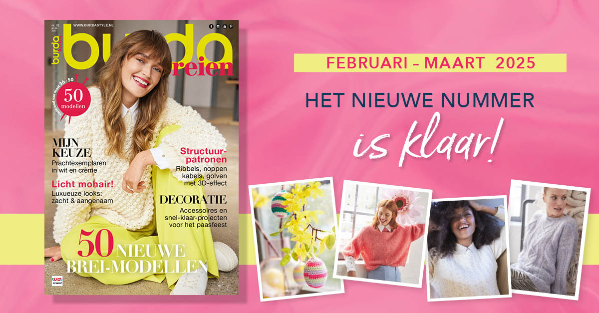 Nieuw nummer: burda breien 01/2025 – 50 modellen voor de lente