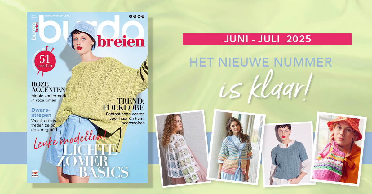 Nieuw nummer van burda breien nr. 3/2025 – 51 projecten om te breien en haken
