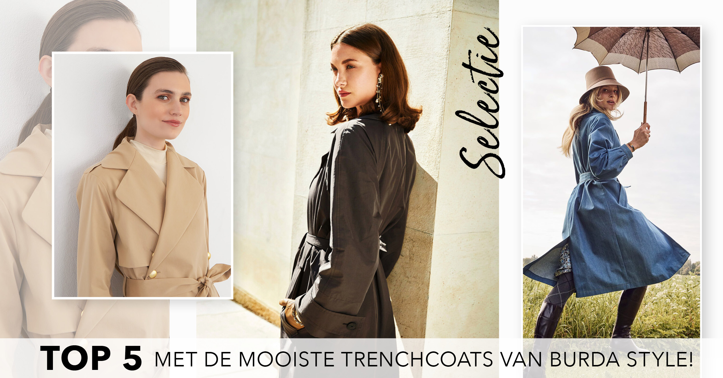 Selectie: top 5 met de mooiste trenchcoats van burda style