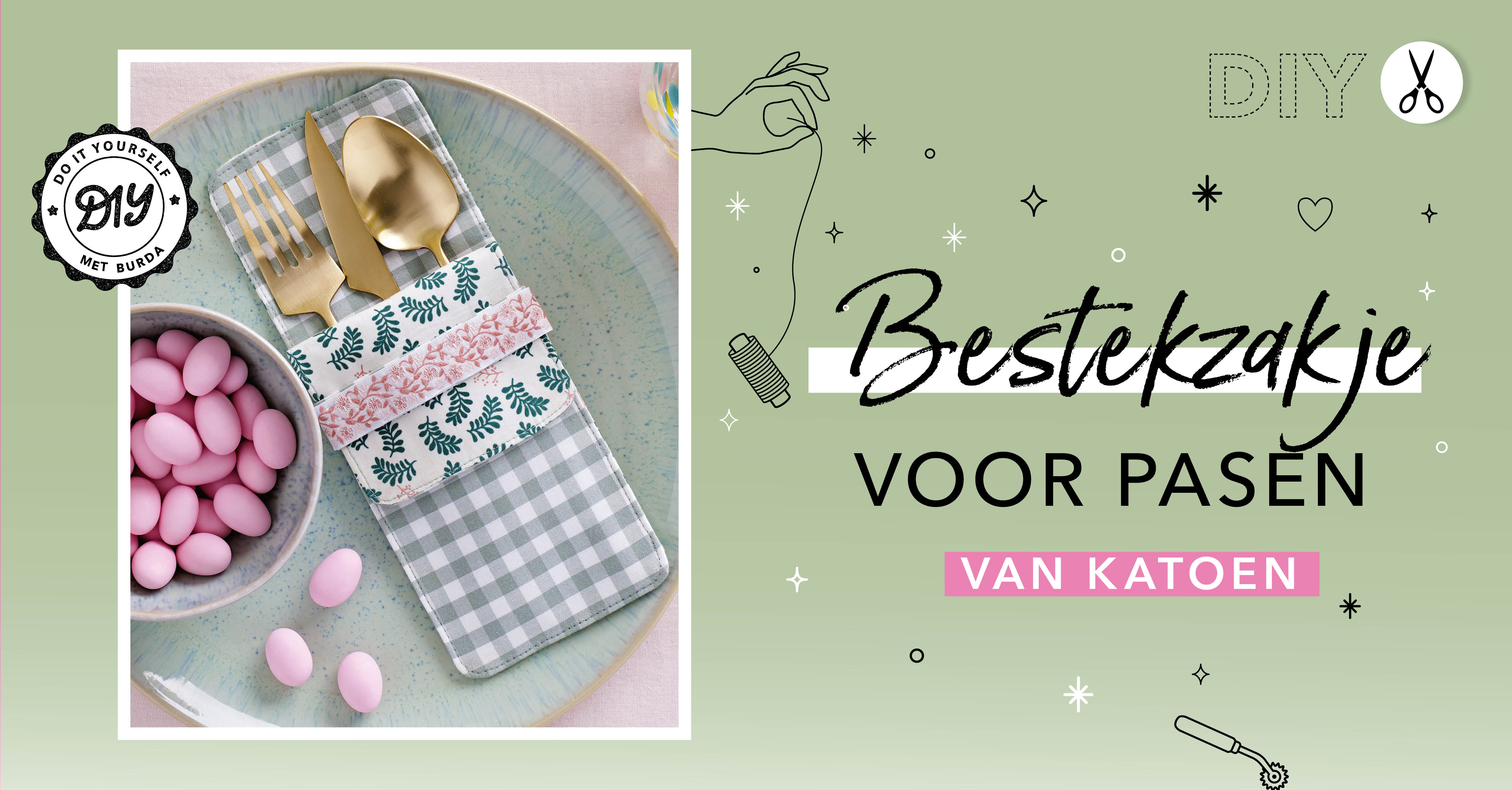 DIY-project: Een bestekzakje voor pasen naaien