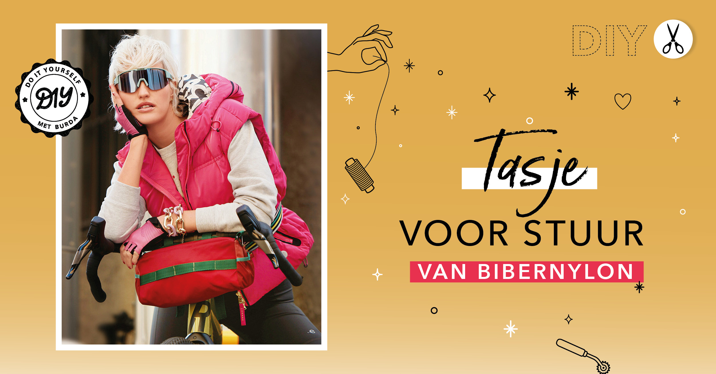 DIY-project: een tasje voor het fietsstuur naaien