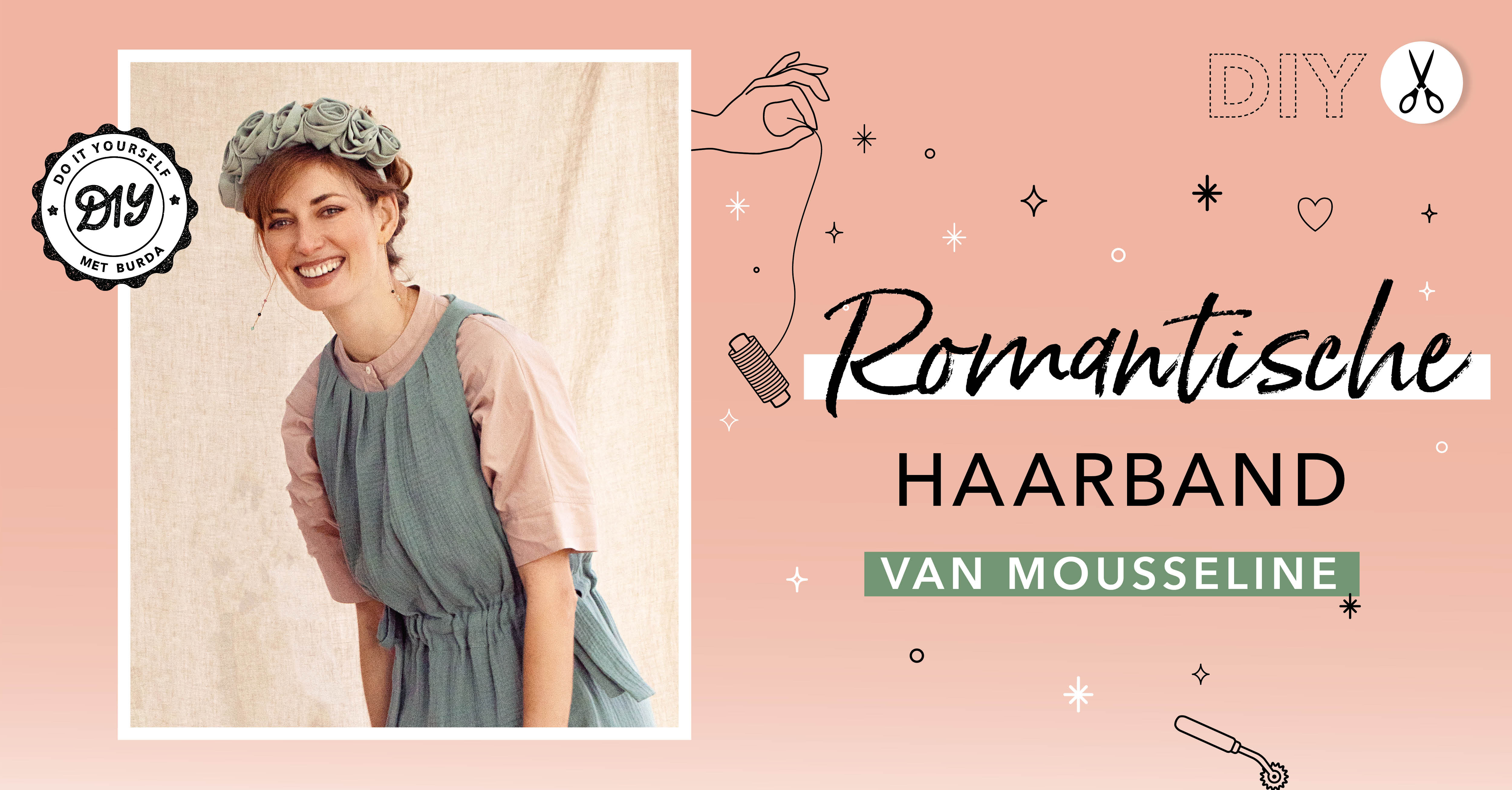 DIY-project: Een haarband met rozen naaien