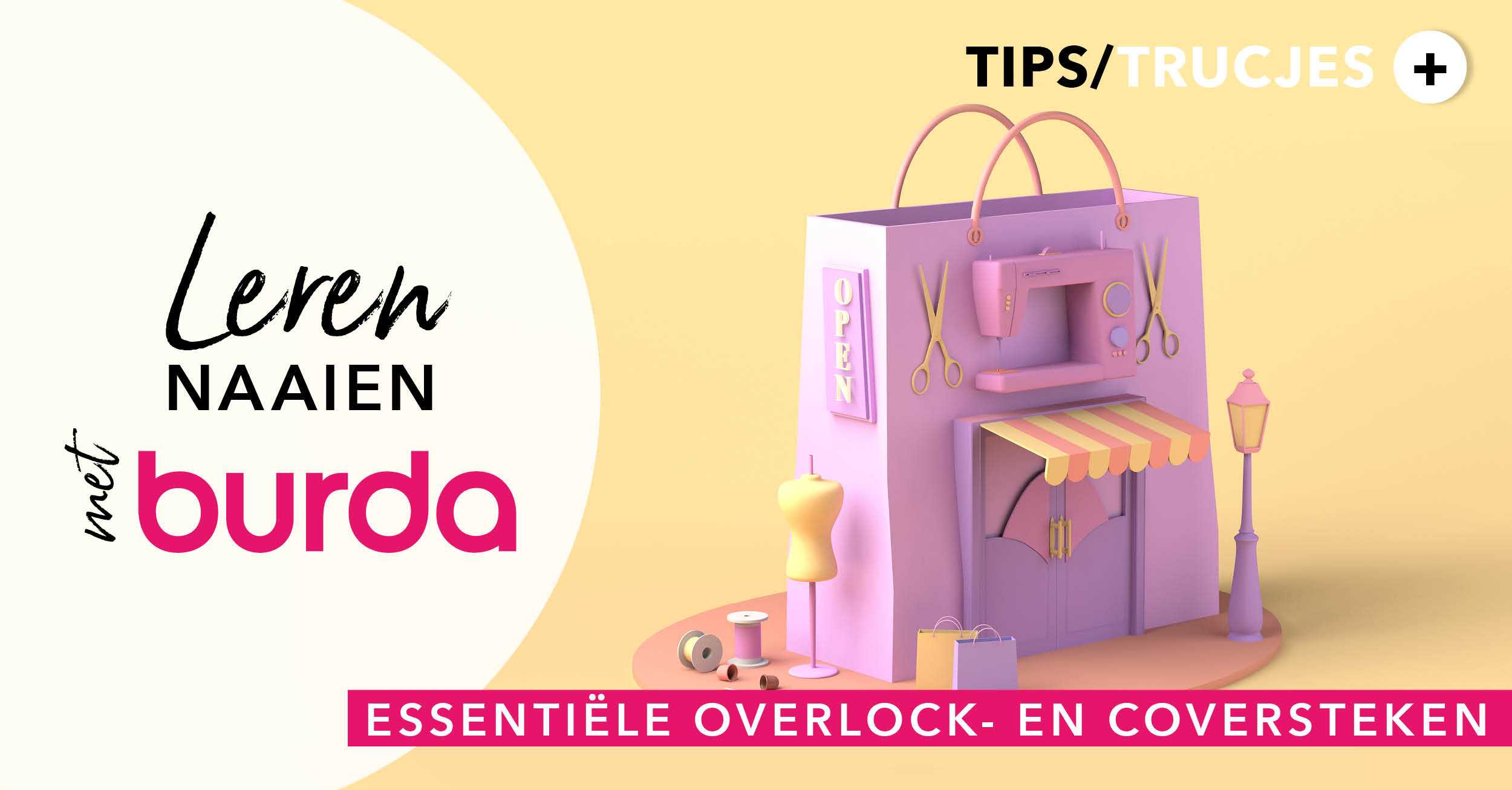 Leren naaien met burda: naden met overlock- en coversteken afwerken
