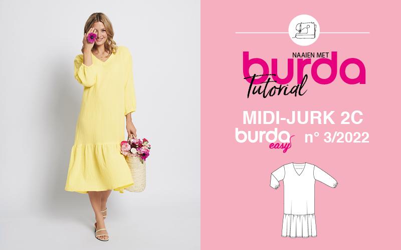 Video tutorial : jurk 2C - burda easy nr. 3/2022 mei/juni