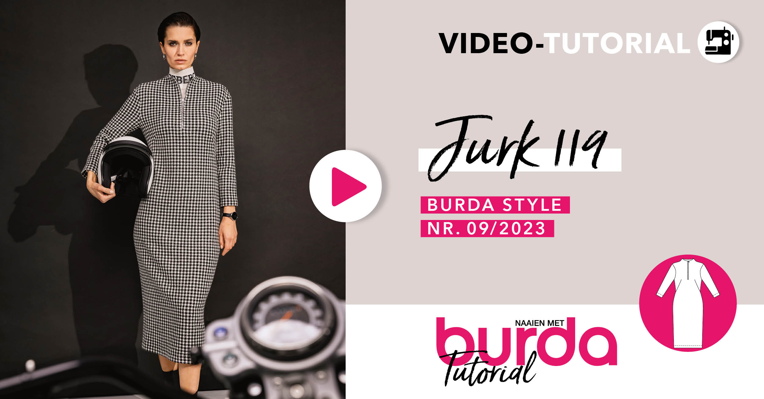 Video tutorial: jurk 119 - burda style september 2023