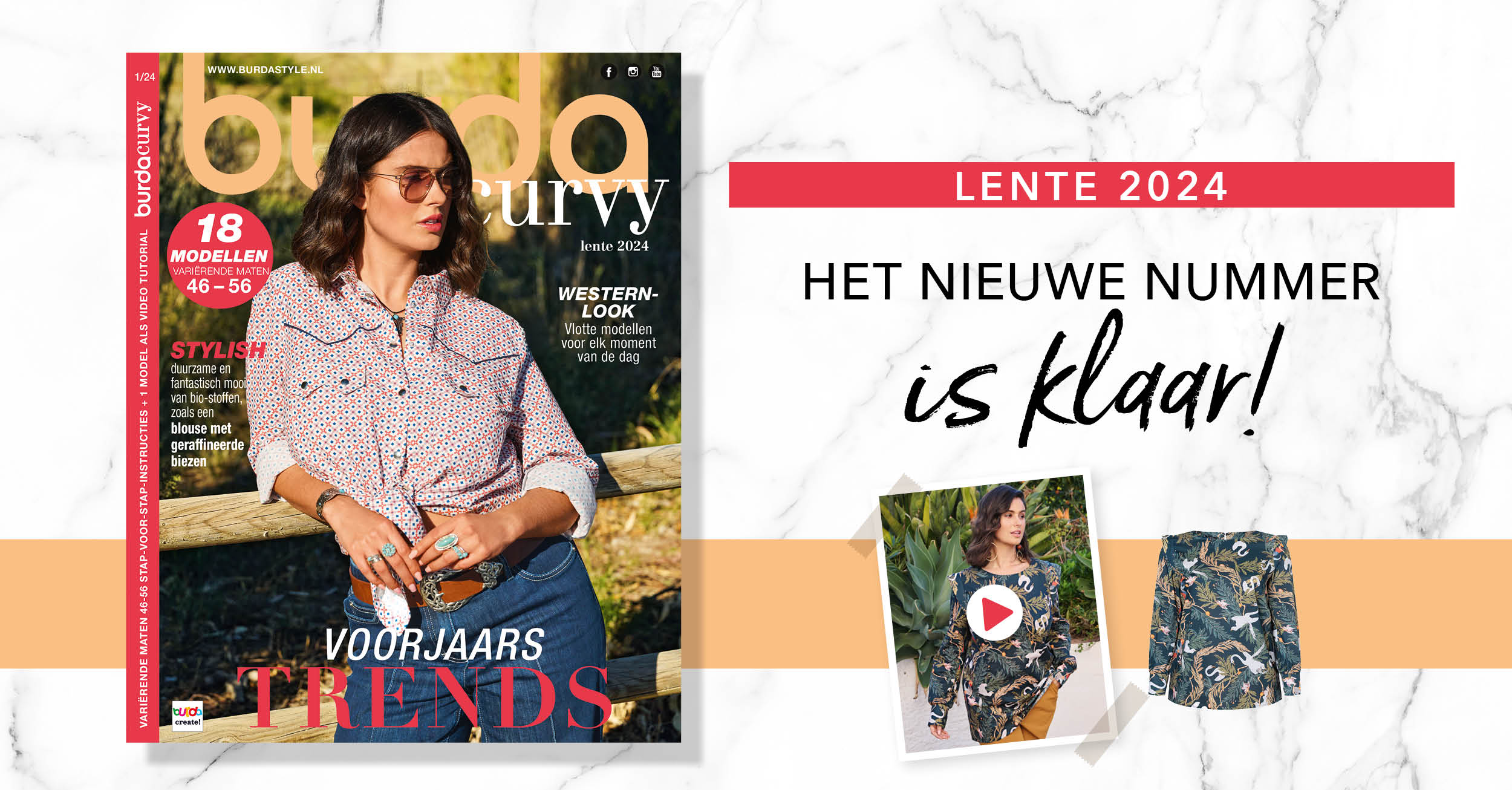 Lente 2024: het nieuwe nummer van burda curvy!
