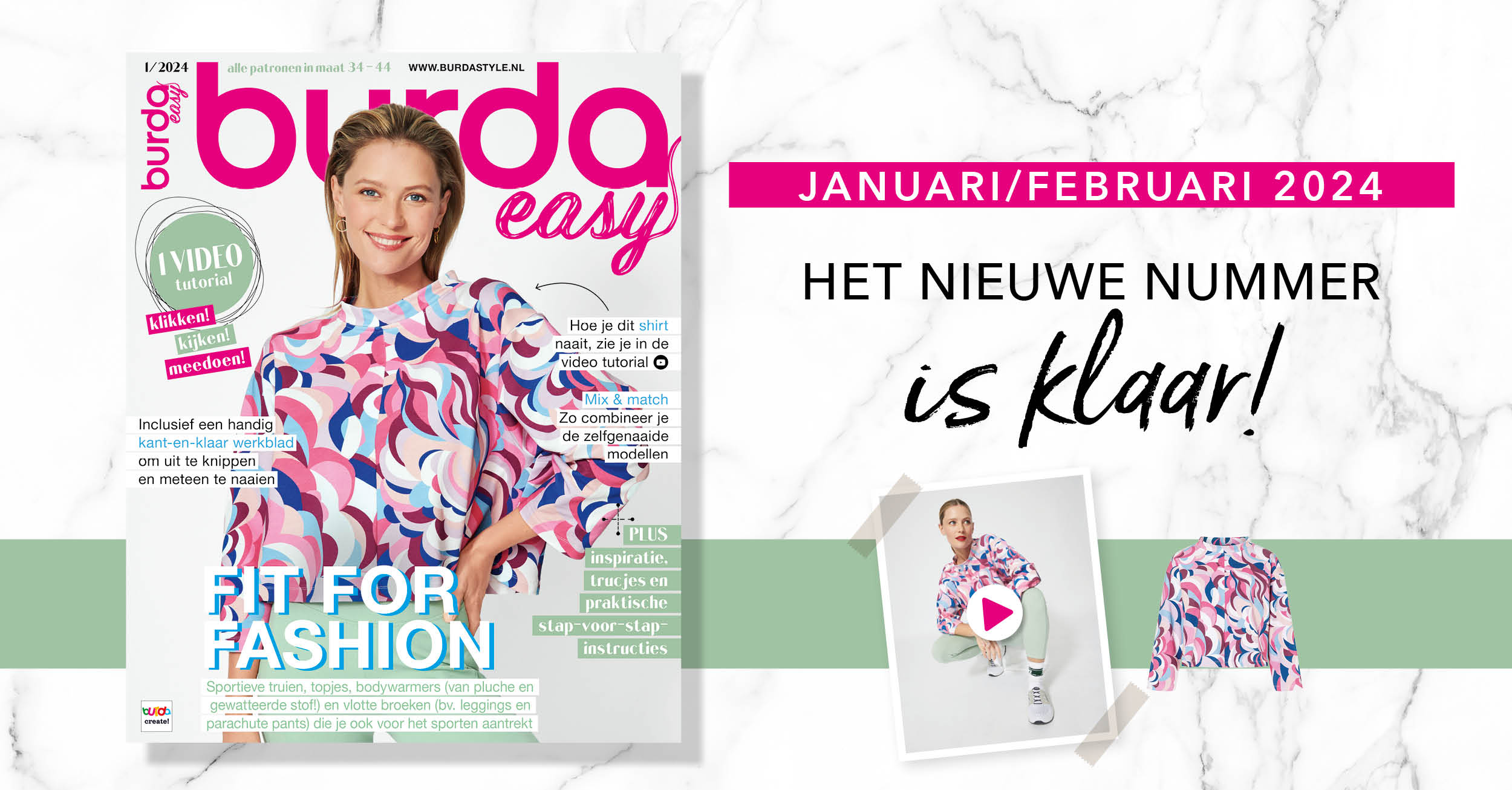 Januari/februari 2024: het nieuwe nummer van burda easy!