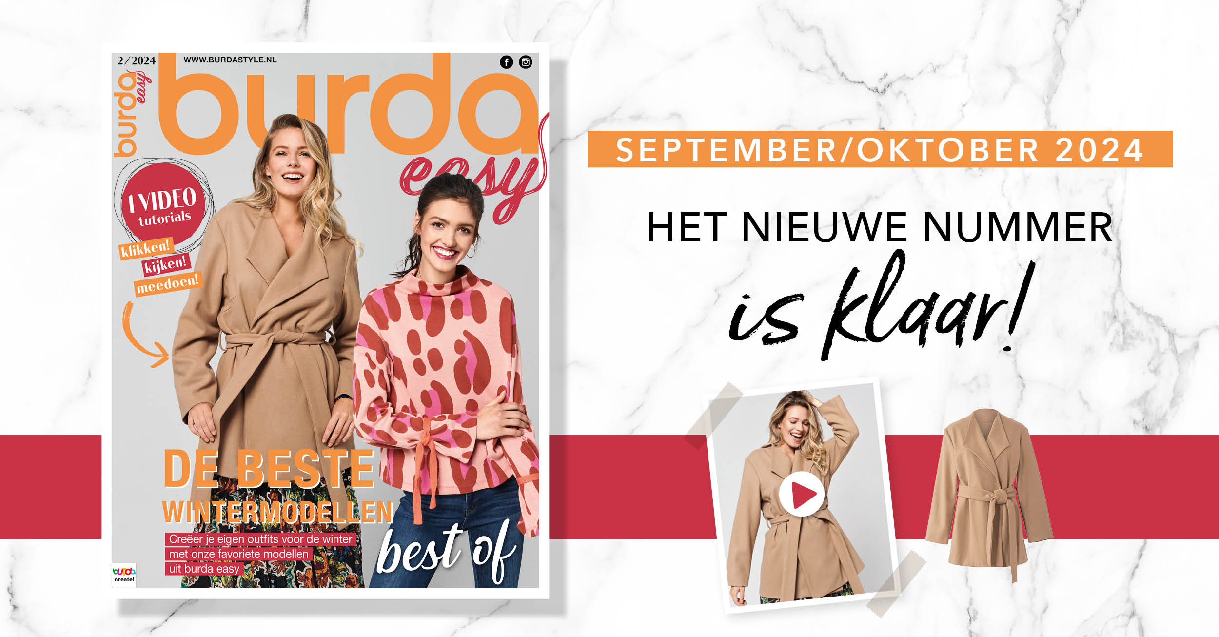 September/oktober 2024: het nieuwe nummer van burda easy!