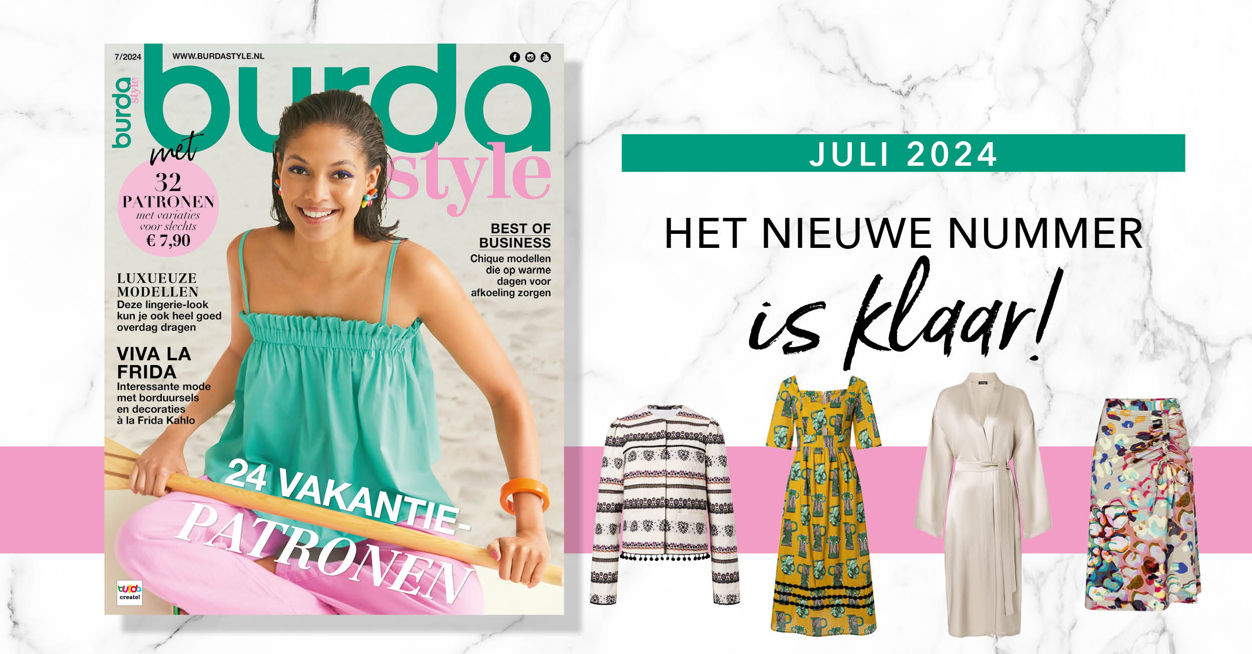 Juli 2024: het nieuwe nummer van burda style!