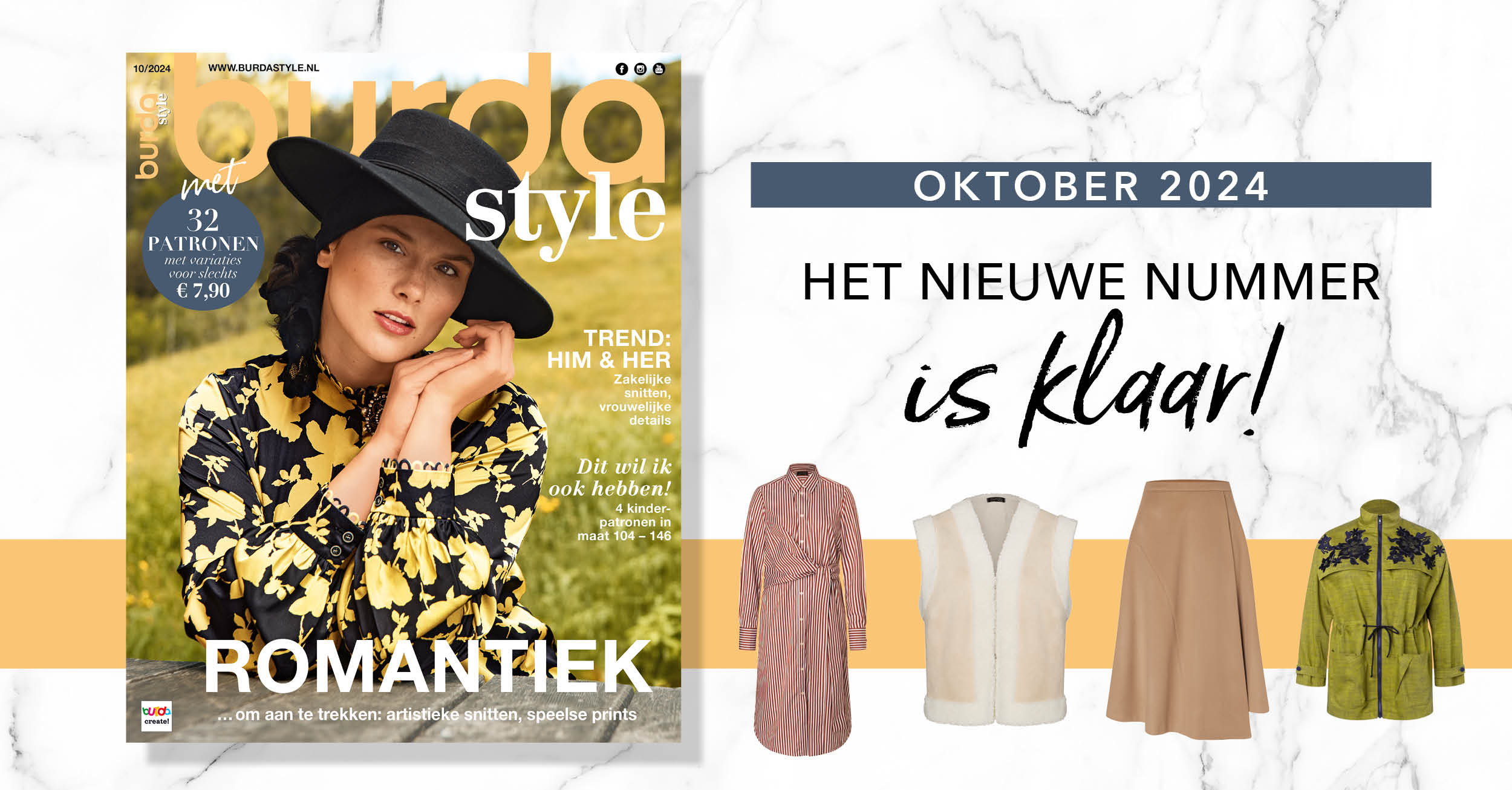 Oktober 2024 : het nieuwe nummer van burda style!