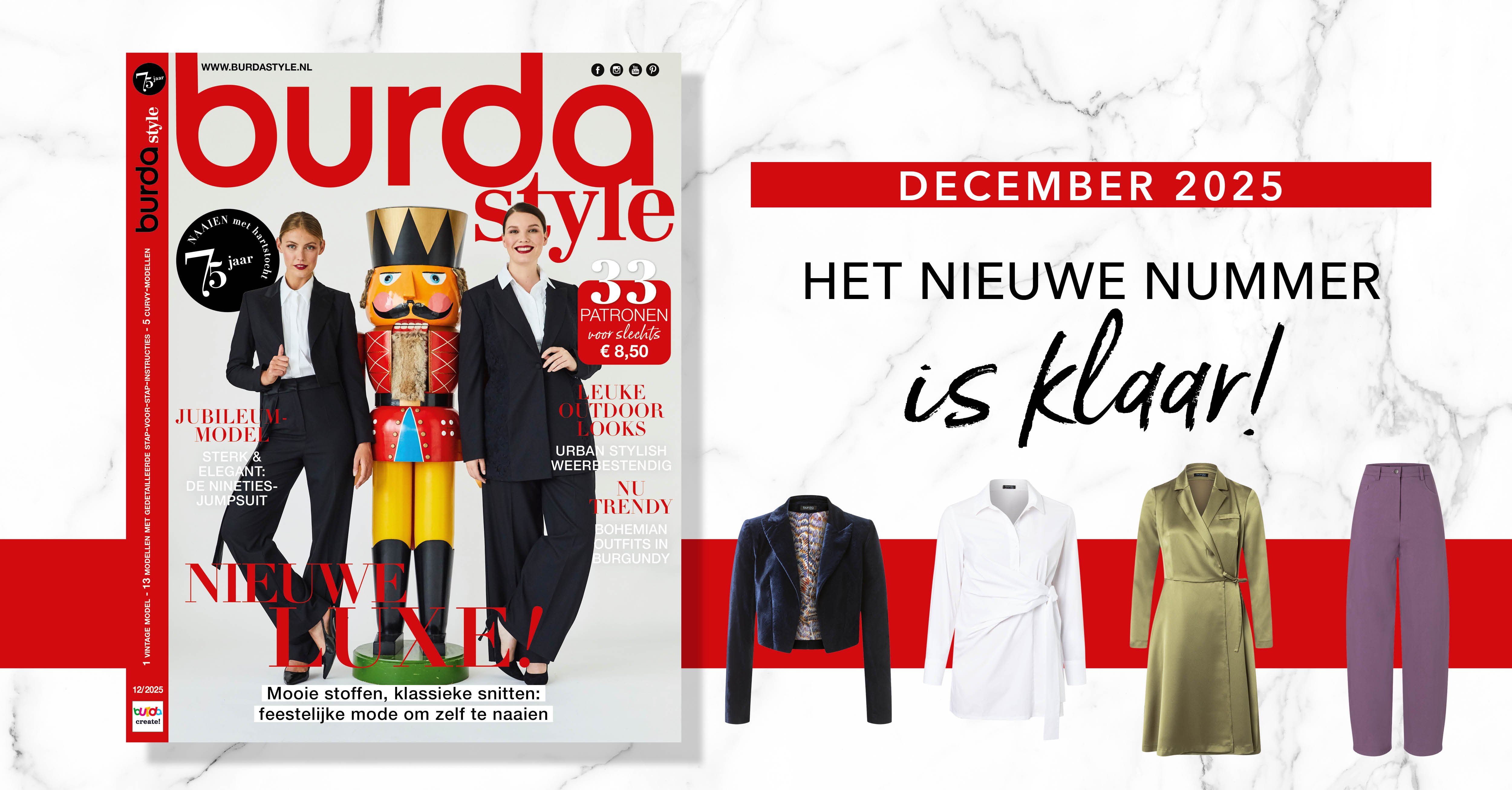 Burda style december 2025: vier de maand december met onze feestelijke outfits!
