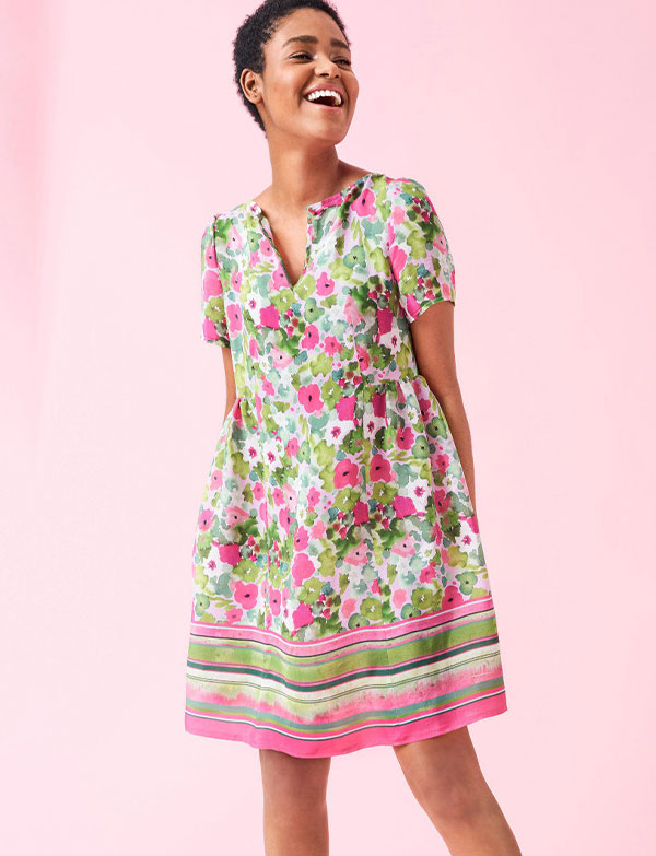 Jurk n&deg;120 | gemengde weefsel | Burda Style 07/21