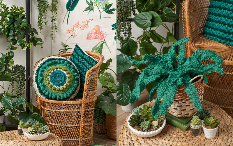 Une jungle crochet&eacute;e dans votre salon