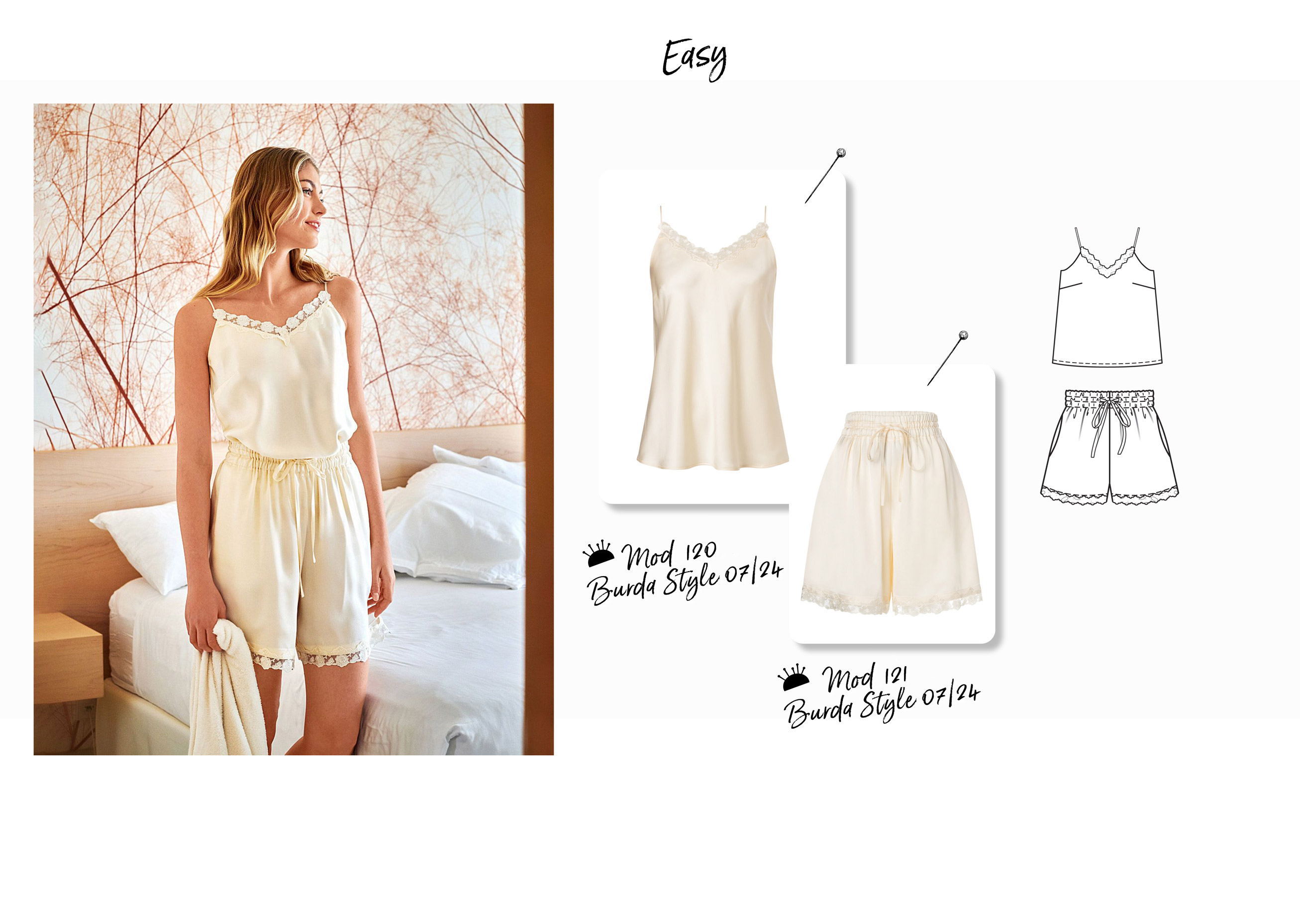 Shorts #121| zijde | burda style 07/24 Top #120| zijde | burda style 07/24