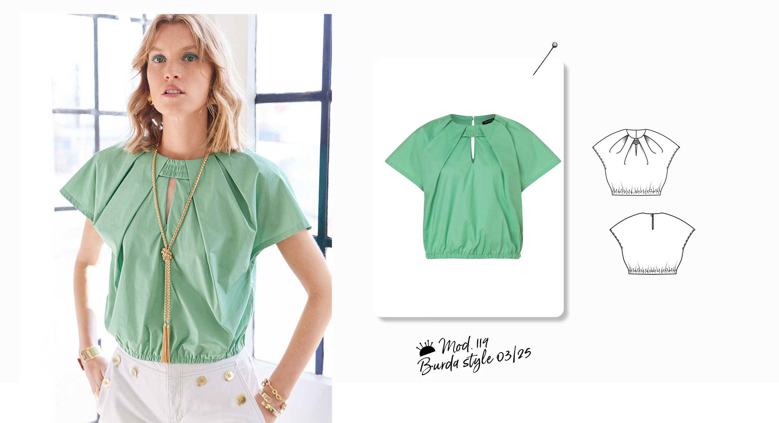 Une blouse contemporaine et sophistiqu&eacute;e