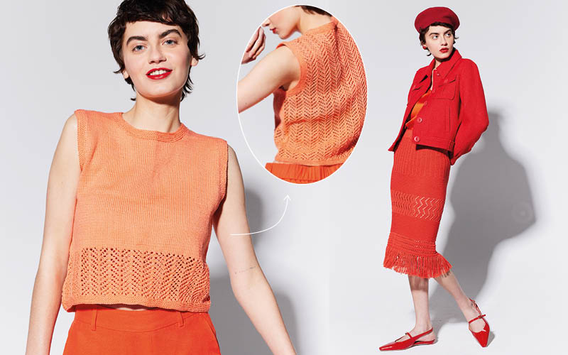 jupe d'été au tricot avec des franges jupe d'été au tricot avec des franges