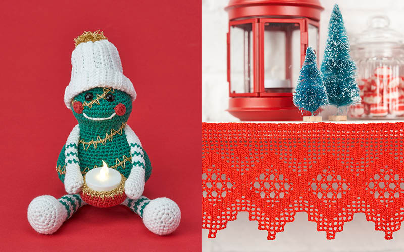 Tendres décorations de Noël traditionnelles au crochet