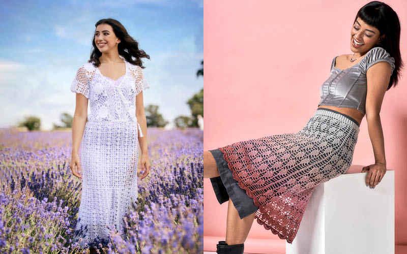 Dentelle au crochet : une robe romantique et une jupe ajourée ultra-tendance Dentelle au crochet : une robe romantique et une jupe ajourée ultra-tendance