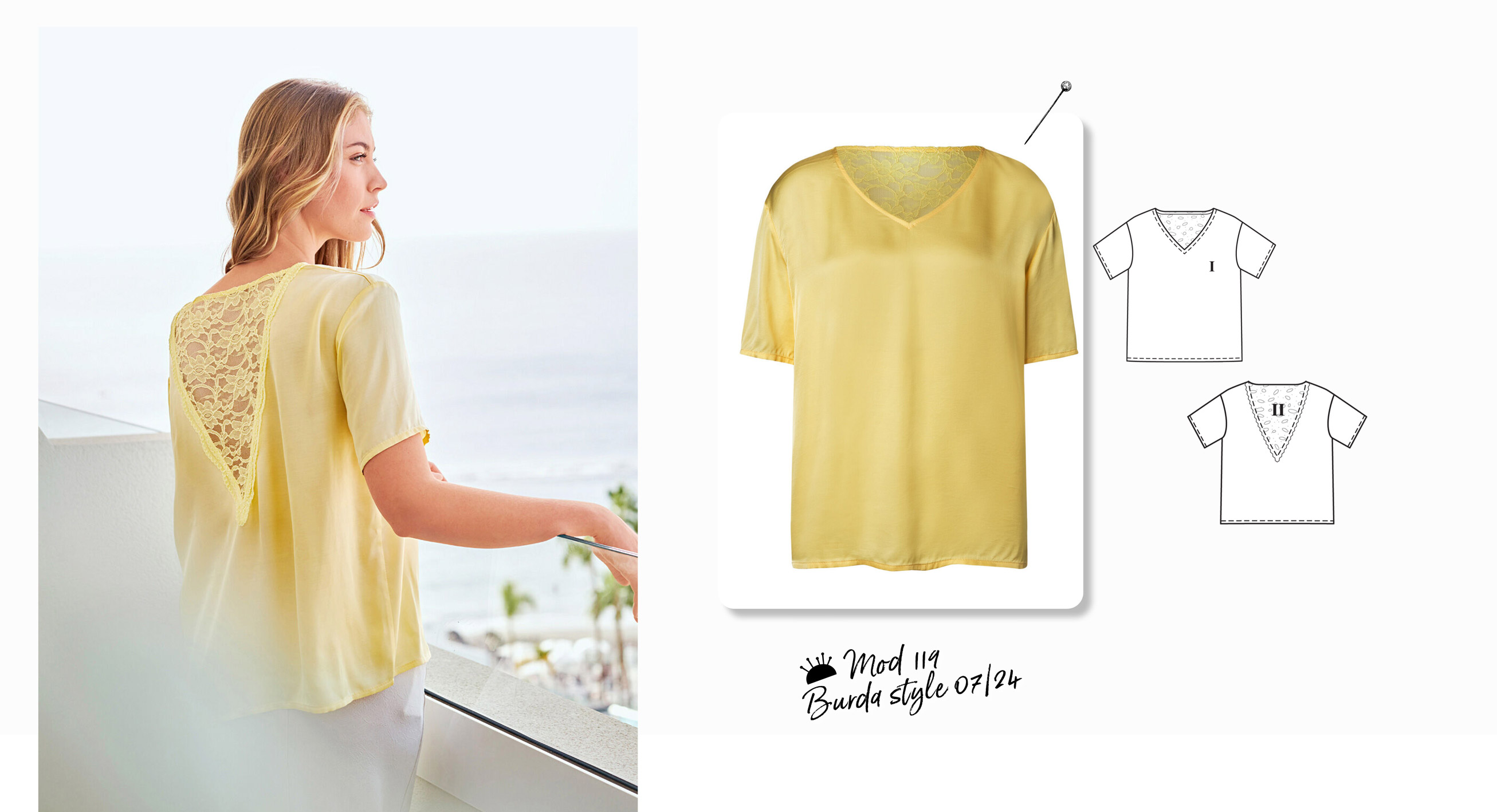 Blouse #119| satijn | burda style 07/24