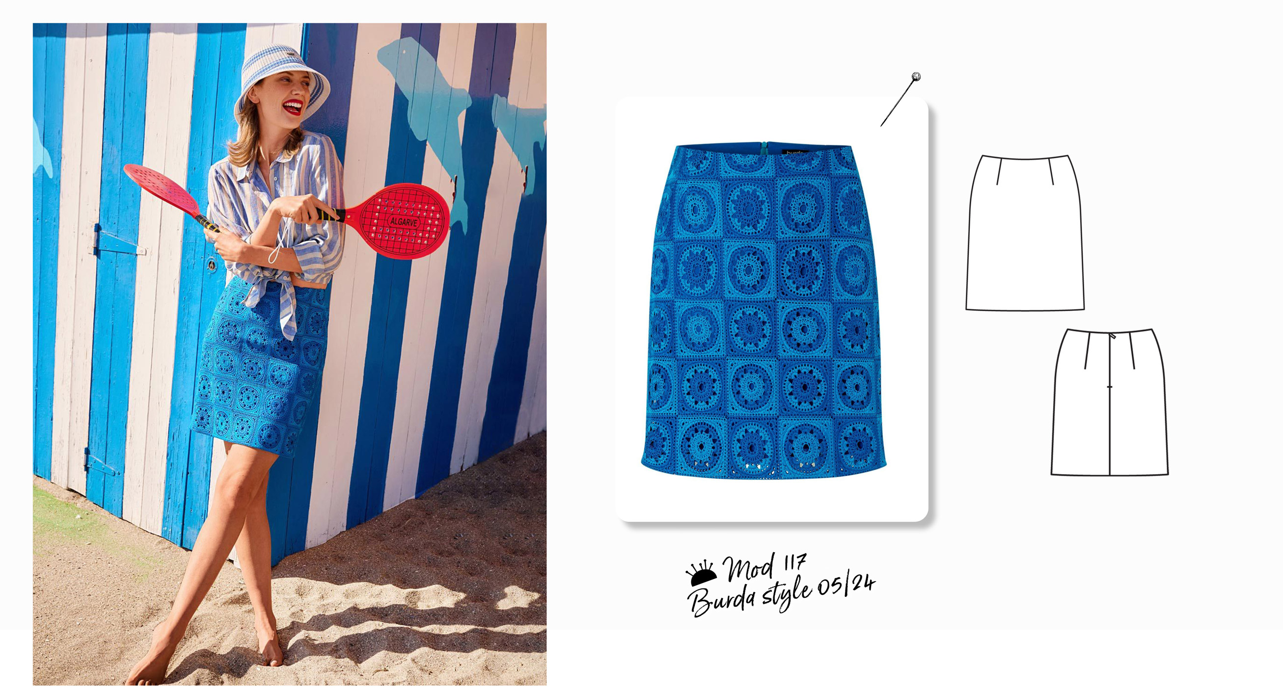 Minirok #117| kantstof | burda style 05/24