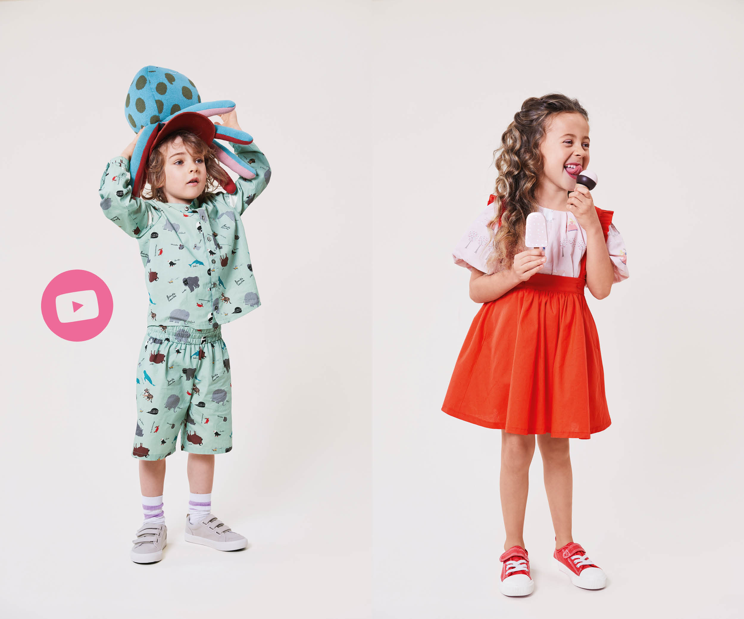 Short et chemise combinés et jupe à bretelles Short et chemise combinés et jupe à bretelles