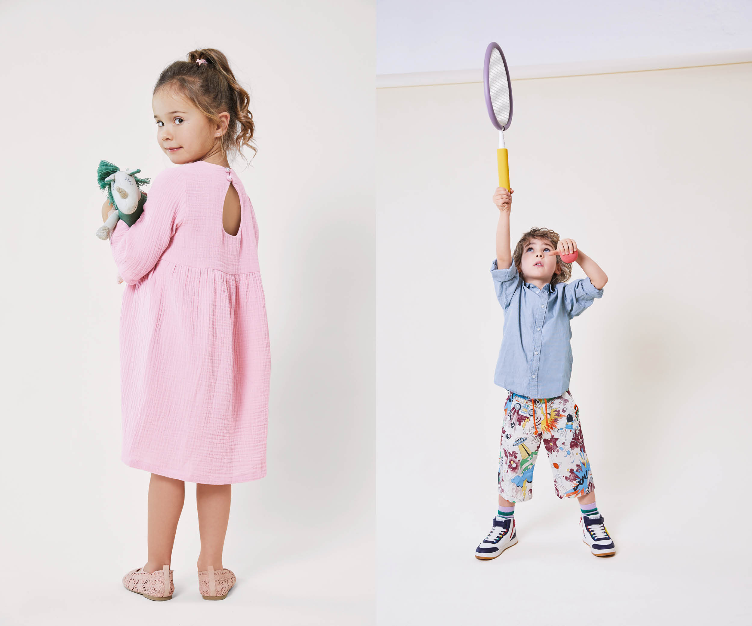 Robe en mousseline et short bermuda imprimé Robe en mousseline et short bermuda imprimé
