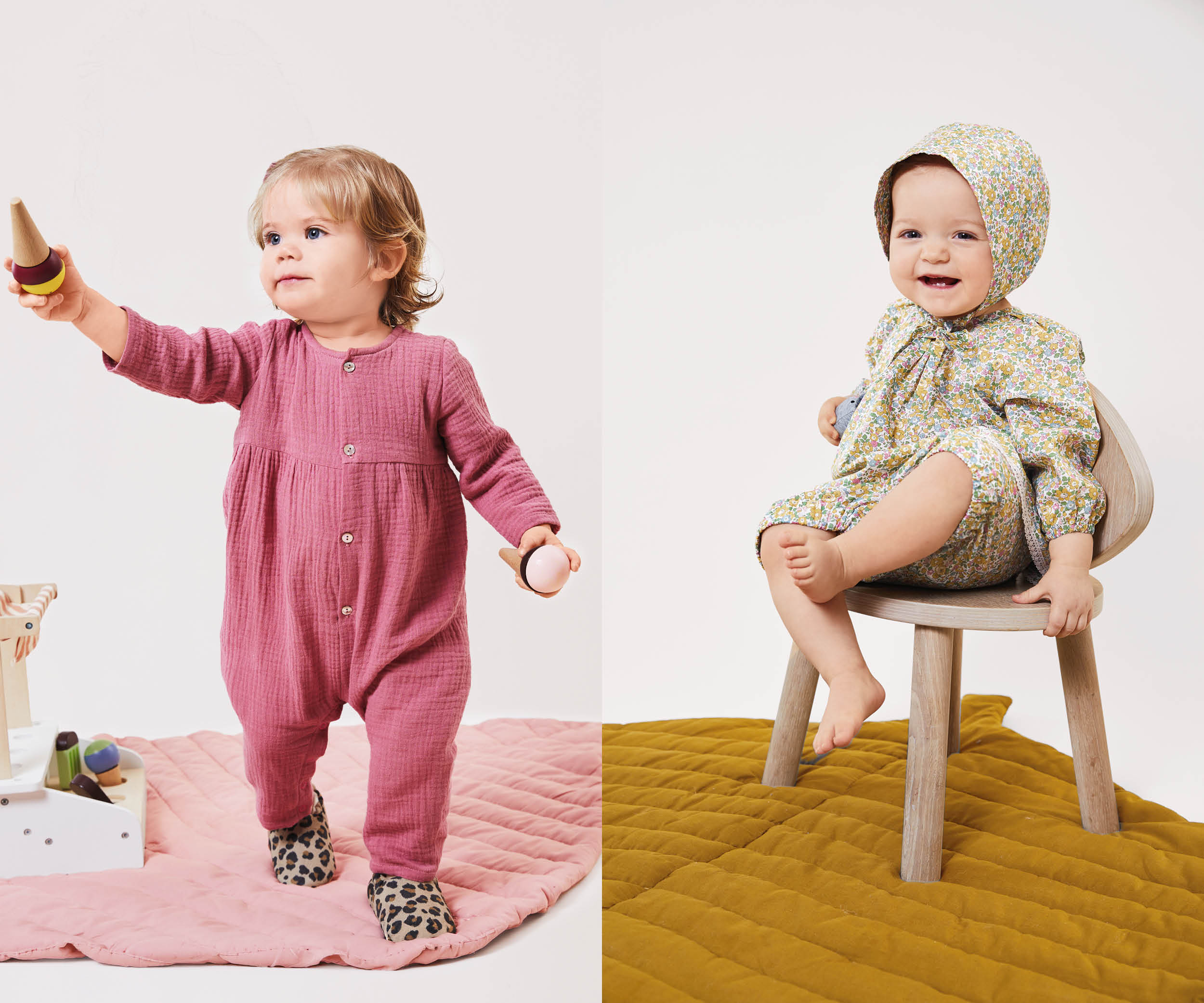 Collection bébé : grenouillère et ensemble combiné Collection bébé : grenouillère et ensemble combiné