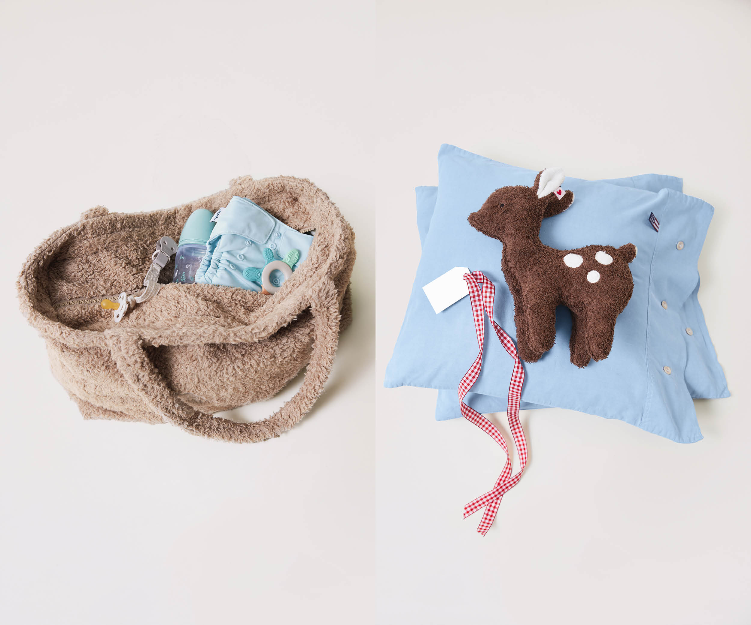 Accessoires : sac à langer et peluche faon Accessoires : sac à langer et peluche faon