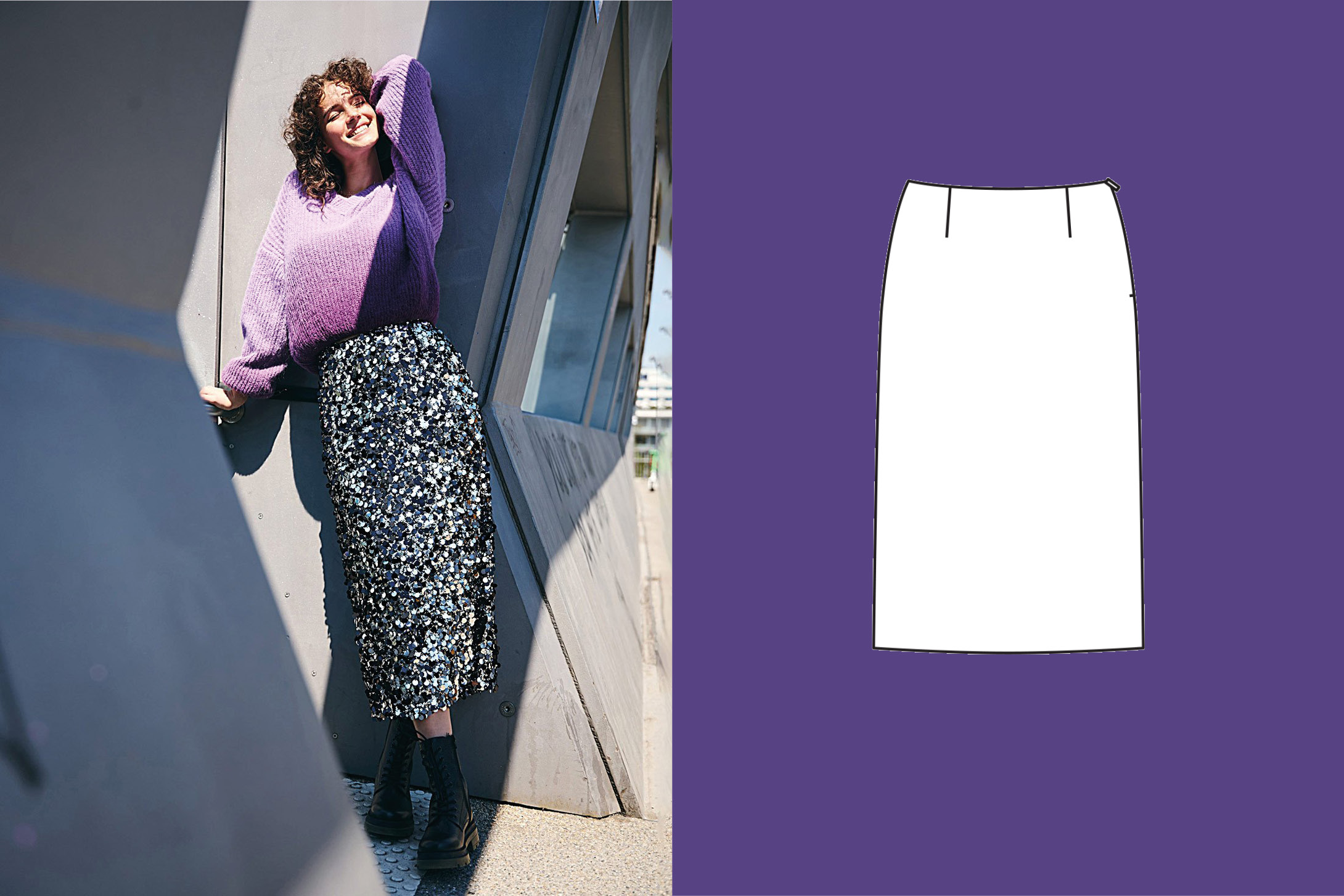 Rok #101 | paillettenstof | burda style 09/25 Rok #101 | paillettenstof | burda style 09/25