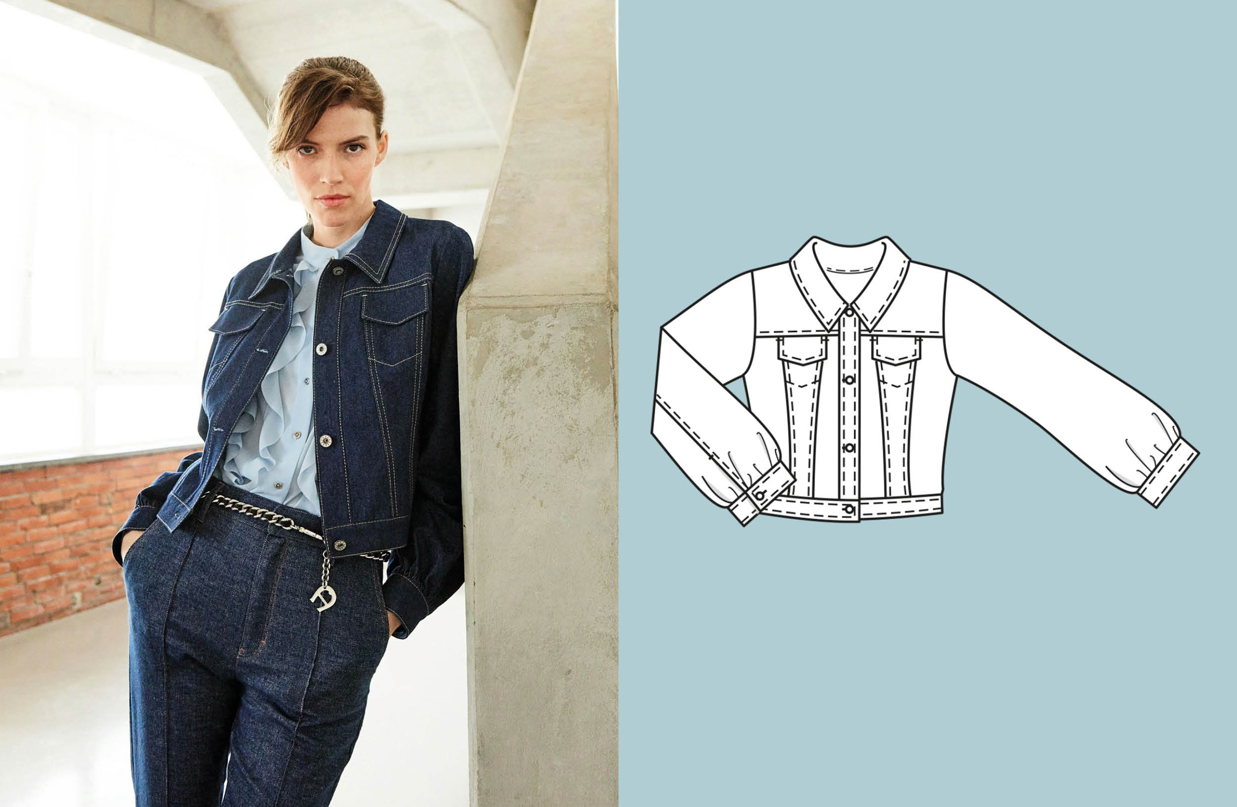 Spijkerjasje #113| denim | burda style 02/24