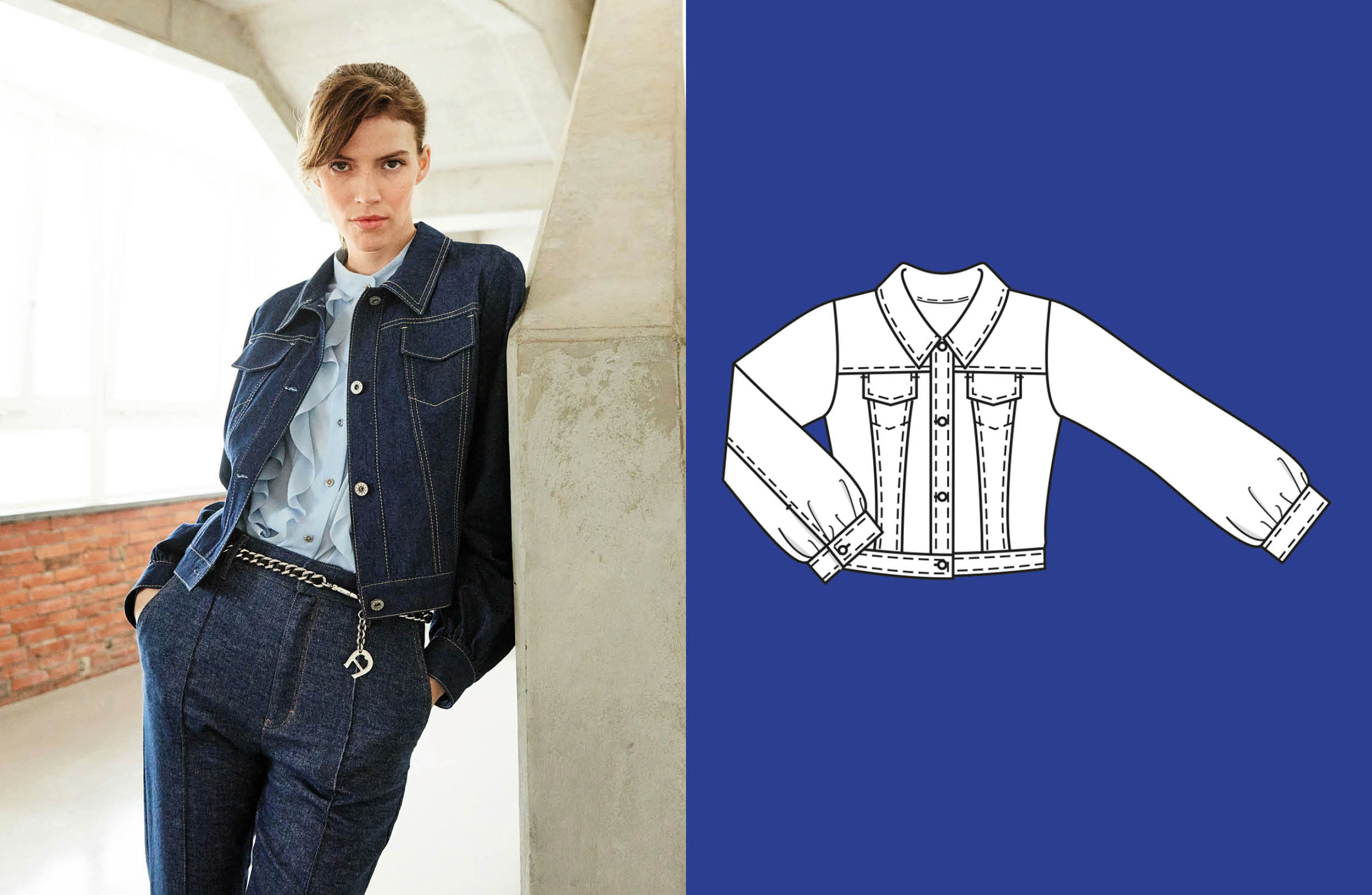 Spijkerjasje #113| denim | burda style 02/24